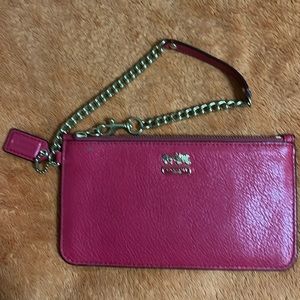 Pink Coach wristlet